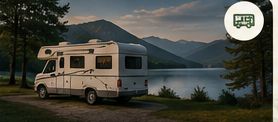 RV site by the lake